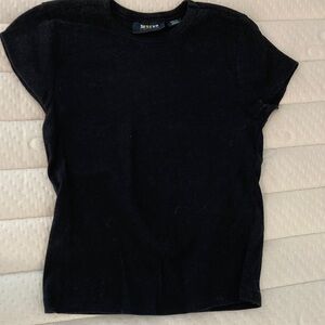 Anthropologie Maeve Black Knit Top Tee